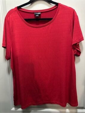 East 5th Essentials Size 1X Red Knit Top EUC